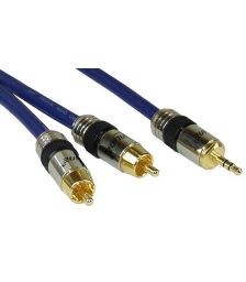 InLine 89924P  InLine Cavo Audio sdoppiatore Y, da 1xRCA M a 2x RCA F,  0,25mt, PREMIUM